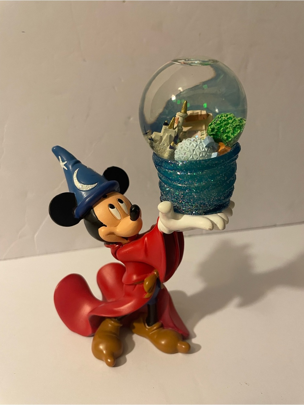Disney Sorcerer Mickey Figurine with snow globe